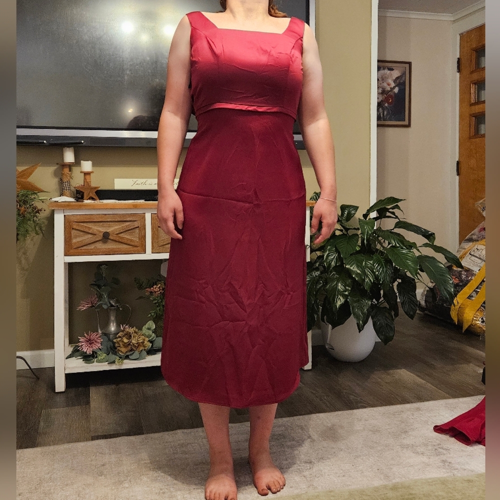 Red cocktail dress